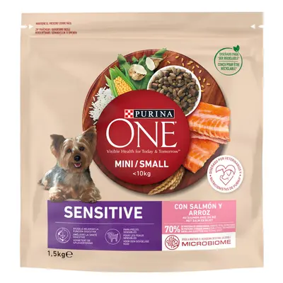 1.5 KG Purina One Adult Mini Bifensis Sensitive Salmón y Arroz pienso para perros