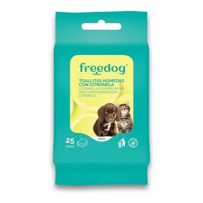 Freedog Toallitas Húmedas con Citronela para perros y gatos