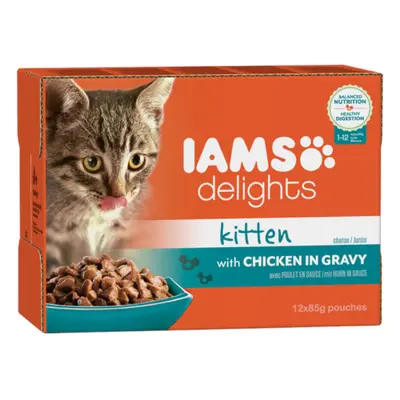 1.02 KG IAMS Delights Pollo en salsa sobre para gatitos