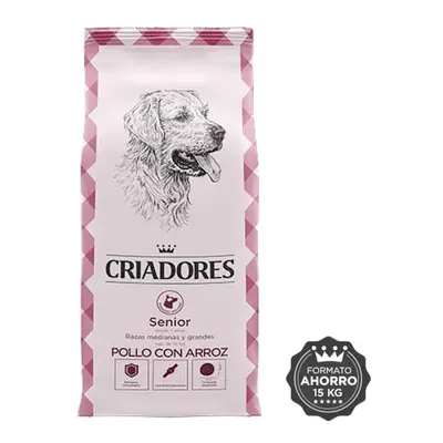 2 x 15 kg Criadores Senior Pollo y Arroz pienso para perros de razas medianas y grandes ¡Pack ah