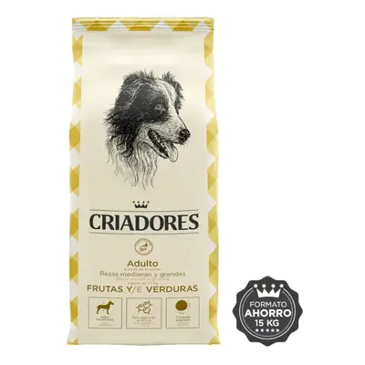 2 x 15 kg Criadores Adulto Frutas y Verduras pienso para perros de razas medianas y grandes ¡Pac