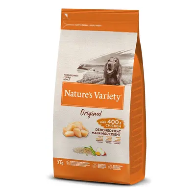 2 x 12 kg Nature's Variety Original Adult Medium Pollo pienso para perros ¡Pack ahorro!