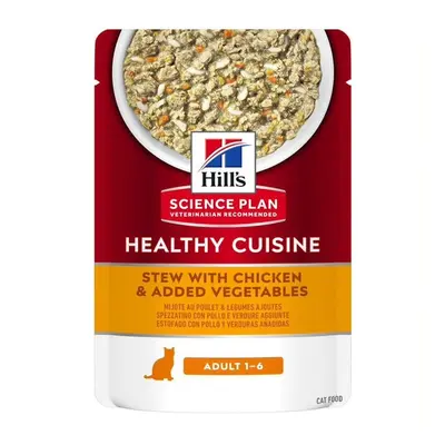 12 sobres x 80 g Hill's Science Plan Adult Healthy Cuisine Estofado de Pollo y Verduras sobre pa