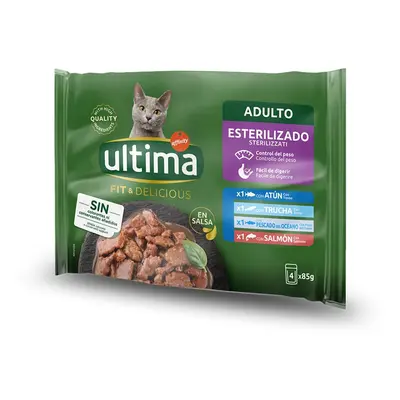 12 sobres x 85 g Affinity Ultima Fit & Delicious Pescado sobre en salsa para gatos ¡Pack ahorro!