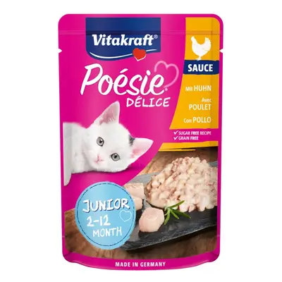 24 sobres x 85 g Vitakraft Junior Poésie Filete de Pollo sobre en salsa para gatos ¡Pack ahorro!