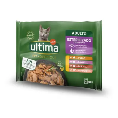 12 sobres x 85 g Affinity Ultima Fit & Delicious Carne sobre en salsa para gatos ¡Pack ahorro!