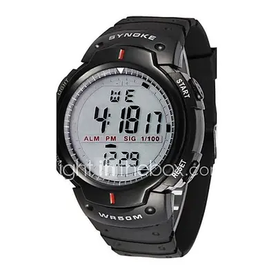 Hombre Reloj Deportivo Reloj de Pulsera Digital LED LCD Calendario Cronógrafo Resistente al Agua