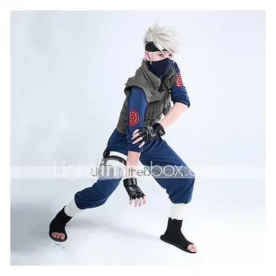 Inspirado por Naruto Hatake Kakashi Animé Disfraces de cosplay Trajes Cosplay Retazos Manga Larg