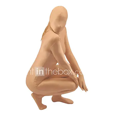 Disfraces Zentai Morphsuit Ninja Zentai Disfraces de Cosplay Beige Un Color Leotardo/Pijama Mono