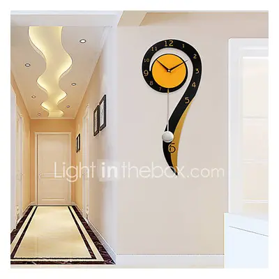 Moderno/Contemporáneo Casas Reloj de pared,Otros Madera Metal Interior Reloj