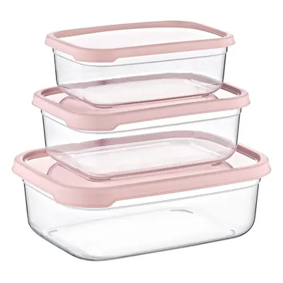 Set 3 Recipientes Herméticos para Alimentos, de forma Rectangular 7house