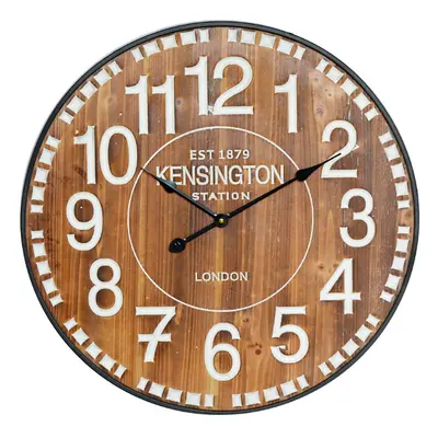 Reloj de Pared Vintage Madera Oscura Ø60cm O91