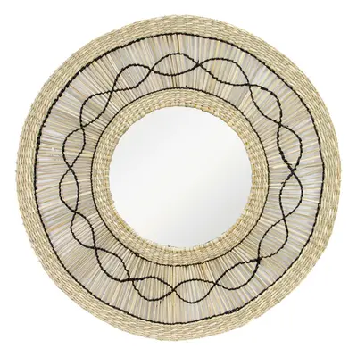 Espejo de Pared en Algas Marinas Redondo Bask Natural Ø55cm Thinia Home