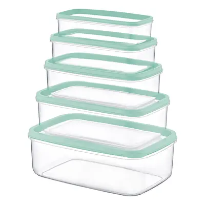 Set 5 Recipientes Herméticos para Alimentos, de forma Rectangular 7house