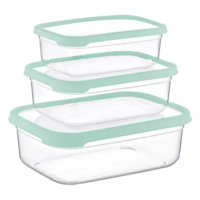 Set 3 Recipientes Herméticos para Alimentos, de forma Rectangular 7house