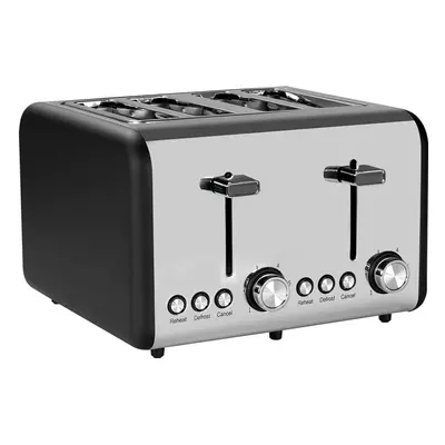 Tostadora Retro Doble 1500W Negro/Plata Dayron