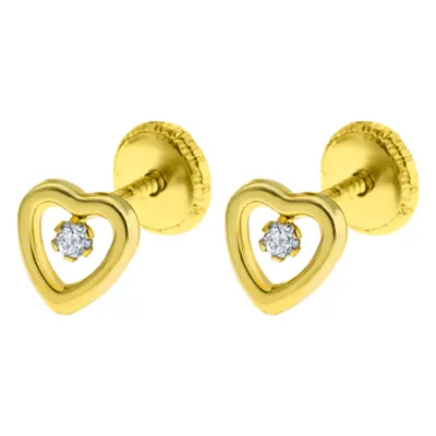 Pendientes De Bebé Corazón Lg00098/5 Oro