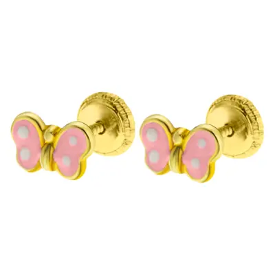 Pendientes De Bebé Mariposa Lg00104/5 Oro 9k