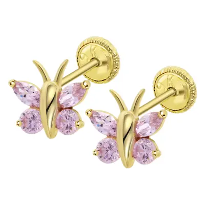 Pendientes De Bebé Mariposa Ic00037/8 Oro