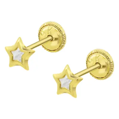 Pendientes De Bebé Estrella Lg00031/4 Oro 9k