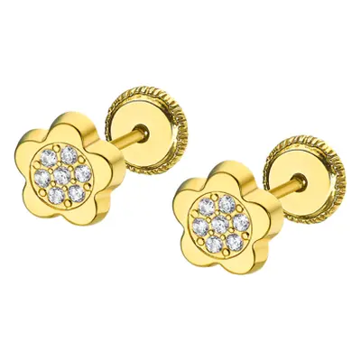 Pendientes De Bebé Flor Vj00006/6 Oro 9k