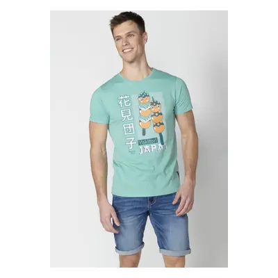 Camiseta de manga corta de algodón color Menta para Hombre