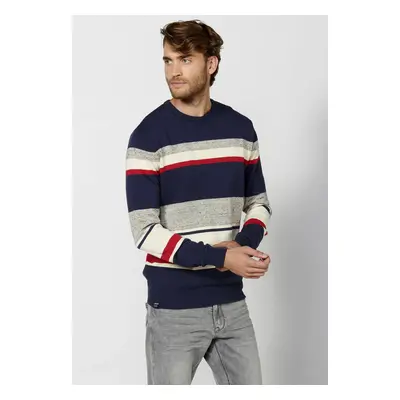 Jersey tricot de manga larga con cuello redondo color Rojo para Hombre