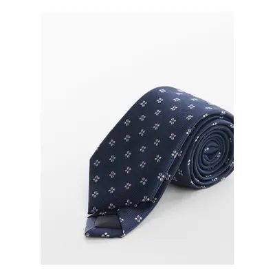 MANGO MAN - Corbata estampado floral azul marino - Talla única - Hombre