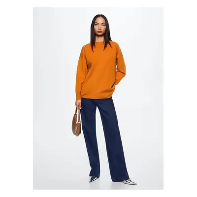 MANGO - Jersey punto oversize mandarina - Mujer