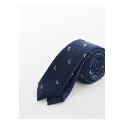 MANGO MAN - Corbata estampado animales azul marino - Talla única - Hombre