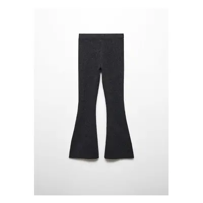 MANGO KIDS - Pantalón punto acampanado gris oscuro vigoré - 5-6 años - Niños