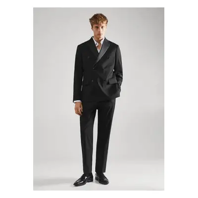 MANGO MAN - Americana traje solapas satinadas negro - Hombre