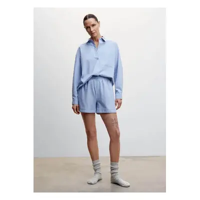 MANGO - Shorts pijama azul - Mujer