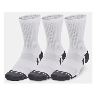 Calcetines de media caña de algodón Under Armour Performance unisex - Paquete de 3 Blanco / Blan