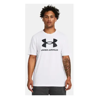 Camiseta de manga corta Under Armour Logo para hombre Blanco / Negro L