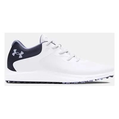 Zapatillas de golf Under Armour Charged Breathe 2 Spikeless para mujer Blanco / Midnight Marino 