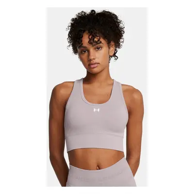 Sujetador deportivo de sujeción media Under Armour Vanish Seamless para mujer Tetra Gris / Blanc