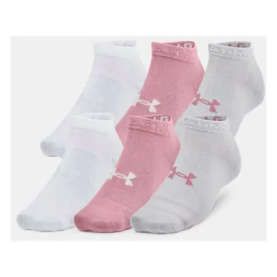 Calcetines de corte bajo Under Armour Essential unisex - Paquete de 6 Rosa Elixir / Rosa Elixir 