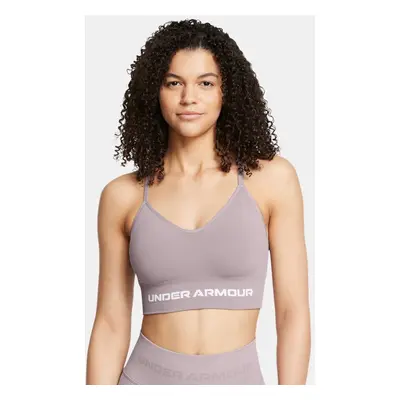 Sujetador deportivo de sujeción baja Under Armour Vanish Seamless para mujer Tetra Gris / Blanco