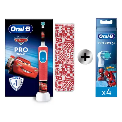 Oral-B Pro Kids Cars Cepillo Eléctrico con 1 + 4 Recambios