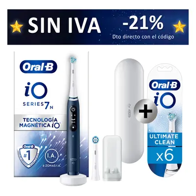 Oral-B iO 7 Cepillo Eléctrico azul con 2 + 6 Recambios