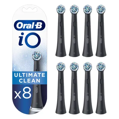 Oral-B iO Recambios Ultimate Clean en Negro  - Pack de 8