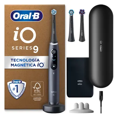 Oral-B iO 9 Pack de Cepillos Eléctricos Negros con 3 Recambios