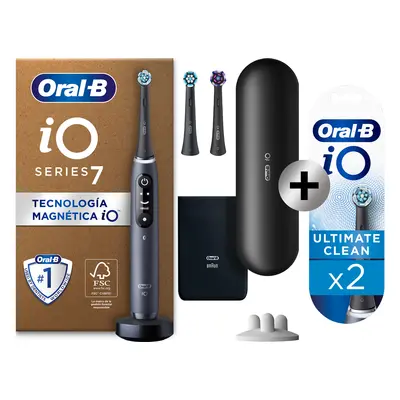 Oral-B iO 7 Pack de Cepillo Eléctrico Negro Ónice con 3 + 2 Recambios