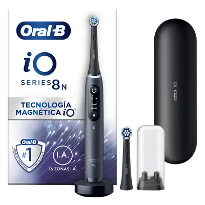 Oral-B iO 8 Cepillo Eléctrico negro con 2 Recambios