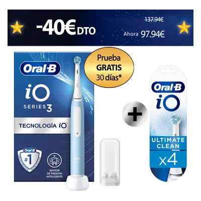 Oral-B iO 3 Cepillo Eléctrico azul con 1 + 4 Recambios