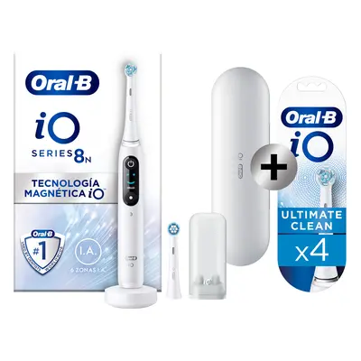 Oral-B iO 8 Cepillo Eléctrico blanco con 2 + 4 Recambios