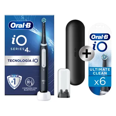 Oral-B iO 4 Cepillo Eléctrico negro con 1 + 6 Recambios