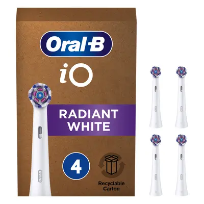 Oral-B iO Recambios Radiant White en Blanco - Pack de 4