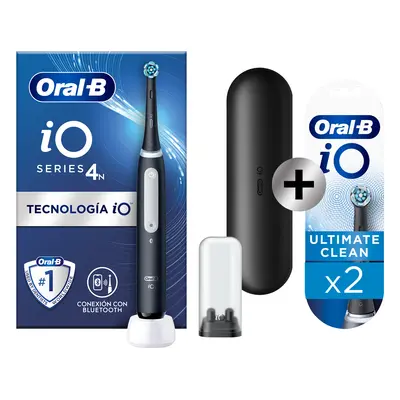 Oral-B iO 4 Cepillo Eléctrico negro con 1 + 2 Recambios